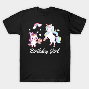 Birthday Girl Unicorn T-Shirt T-Shirt
